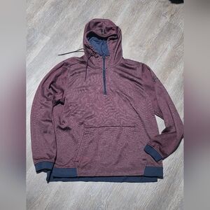 Mens Burgundy and Navy Under Armour Hoodie